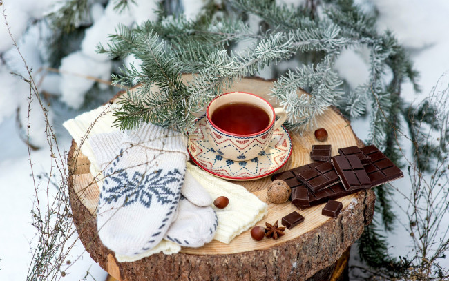 Обои картинки фото еда, напитки,  чай, чай, шоколад