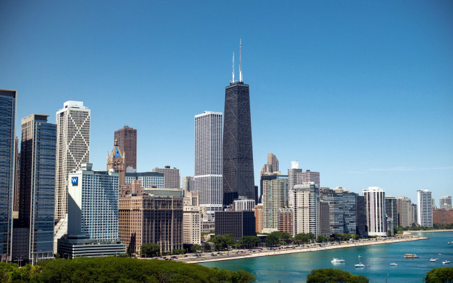 Обои картинки фото города, чикаго , сша, панорама