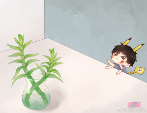 Картинка аниме pokemon ван хаосюань wang hao xuan