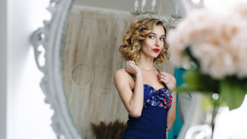 Картинка девушки -+блондинки +светловолосые зеркало блондинка локоны