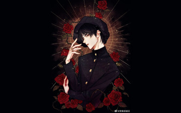 Картинка рисованное люди розы берет ван ибо