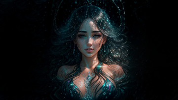 Картинка фэнтези девушки нейросети графика нейроарт ai art нейронные сети рисунки нейро искусство