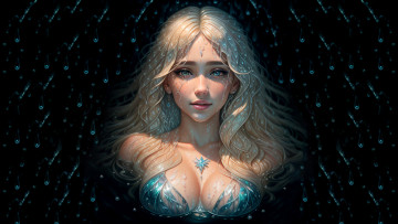 Картинка фэнтези девушки нейросети графика нейроарт ai art нейронные сети рисунки нейро искусство