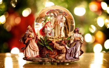 обоя праздничные, фигурки, шар, рождество