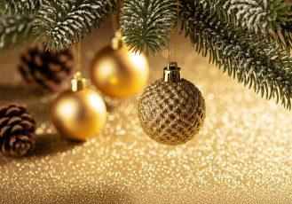 обоя праздничные, шары, новогодняя