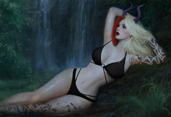 обоя фэнтези, демоны, девушка