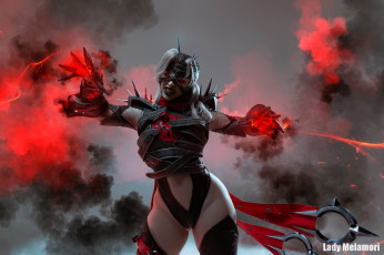 обоя девушки, мария давыдова , lady melamori, образ, косплей, наряд, костюм, магия, дым