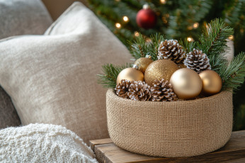 обоя праздничные, шары, новогодняя