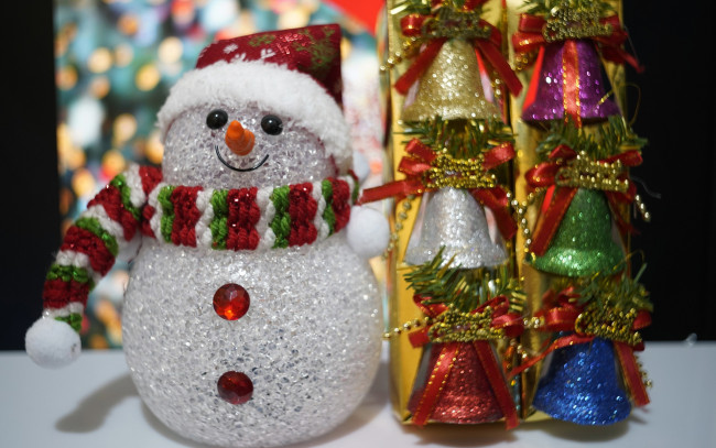 Обои картинки фото праздничные, снеговики, новогодняя