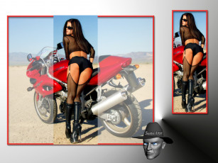 Картинка мотоциклы мото девушкой
