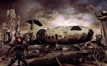 Картинка фэнтези роботы киборги механизмы