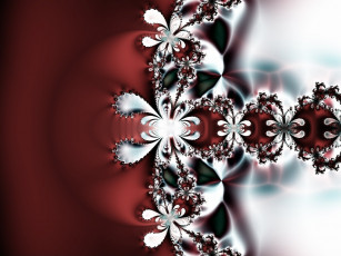 Картинка 3д графика fractal фракталы изгиби цвета линии