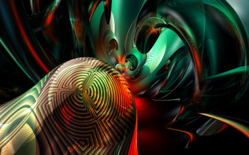 Картинка 3д графика fractal фракталы абстракция узор фон