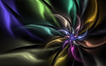 Картинка 3д графика fractal фракталы изгиби цвета линии