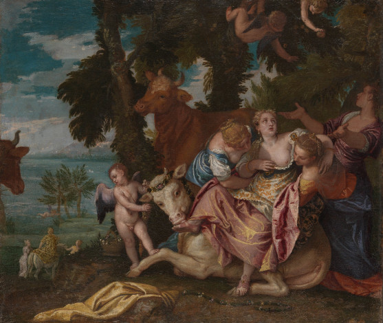 Обои картинки фото paolo, veronese, the, rape, of, europa, рисованные