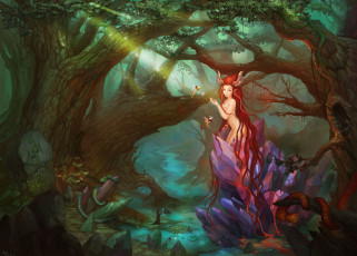 Картинка фэнтези существа лес