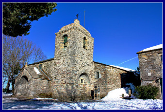 Картинка испания луго церковь cebreiro города католические соборы костелы аббатства зима