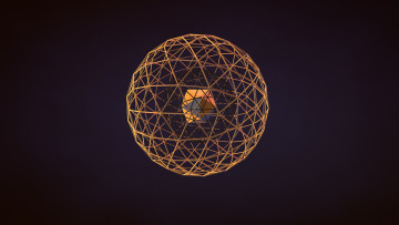 Картинка 3д графика шары цвета узор линии фон