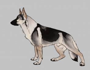 Картинка рисованные животные +собаки собака