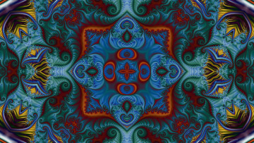 Картинка 3д+графика fractal+ фракталы фон цвета узор