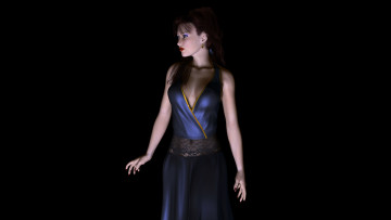 Картинка 3д+графика people+ люди платье взгляд девушка