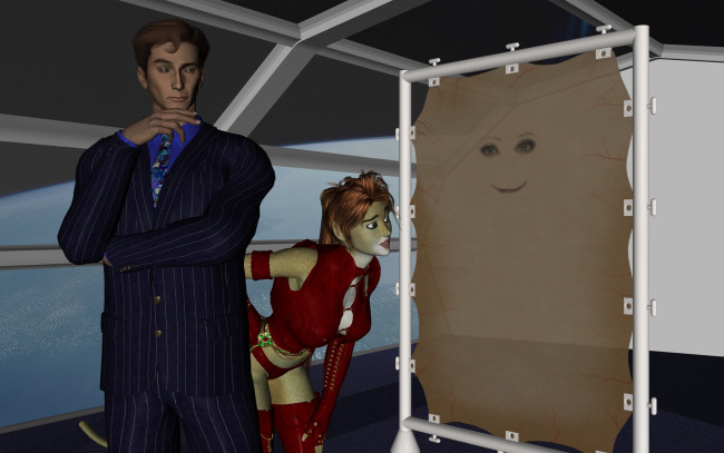 Обои картинки фото 3д графика, fantasy , фантазия, мужчина, девушка, кошка