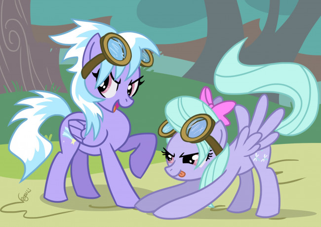 Обои картинки фото мультфильмы, my little pony, деревья, пони