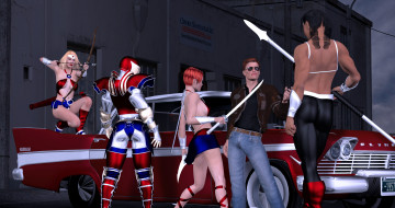 Картинка 3д+графика фантазия+ fantasy супермены девушки