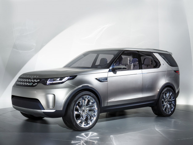 Обои картинки фото автомобили, land-rover, светлый, discovery, 2014г, land, rover, concept, vision