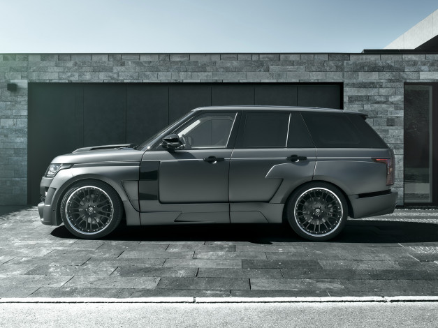 Обои картинки фото автомобили, range rover, l405, mystеre, range, rover, hamann, темный, 2013г