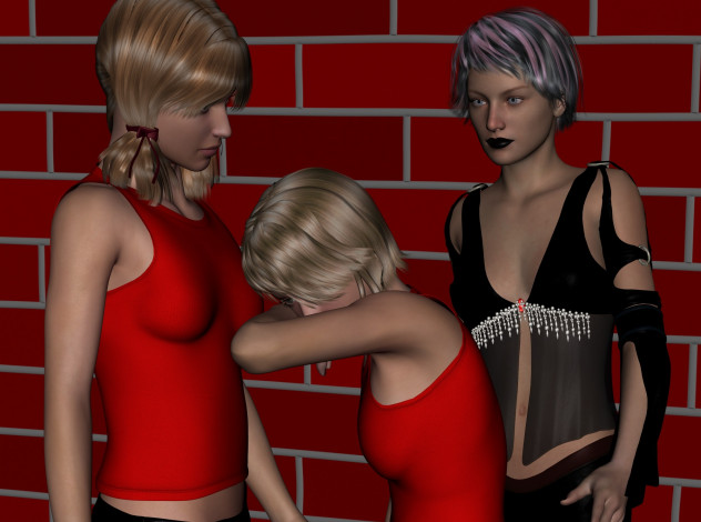 Обои картинки фото 3д графика, люди , people, девушки, фон, взгляд