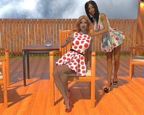 Картинка 3д+графика люди+ people фон взгляд девушка