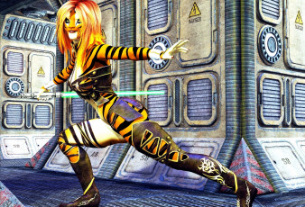 Картинка 3д+графика существа+ creatures взгляд девушка фон