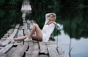 Картинка девушки -unsort+ блондинки фон девушка взгляд