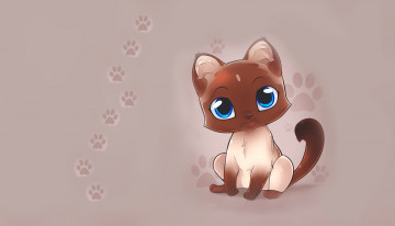 Картинка рисованное животные +коты котёнок