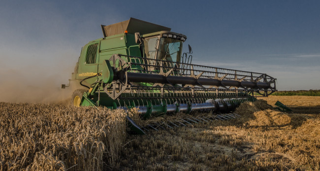 Обои картинки фото техника, комбайны, поле, уборка