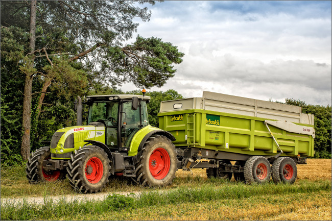 Обои картинки фото техника, тракторы, прицеп