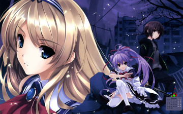 Картинка календари аниме 2018 девушка взгляд парень здание