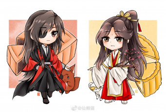 Картинка аниме tian+guan+ci+fu персонажи животные пироги