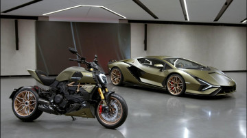 обоя ducati diavel 1260 lamborghini 2021,  lamborghini sian fkp 37, мотоциклы, ducati, 2021, diavel, 1260, lamborghini, sian, fkp37