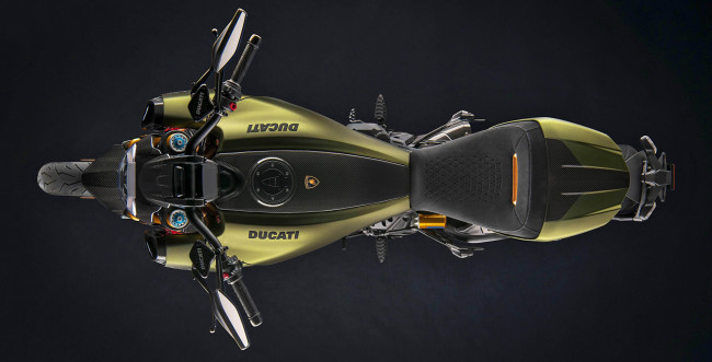 Обои картинки фото 2021 ducati diavel 1260 lamborghini, мотоциклы, ducati, diavel, 1260, lamborghini, 2021, вид, сверху