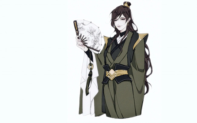 Обои картинки фото аниме, mo dao zu shi, ханьфу, веер