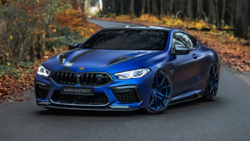 Картинка автомобили bmw m8 manhart mh8 800 купе дорога лес gran coupe мощный