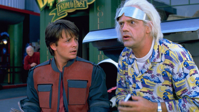 Обои картинки фото back to the future part ii , 1989, кино фильмы, -unknown , другое, назад, в, будущее, вторая, часть, фильм, фантастика, комедия, марти, макфлай, кристофер, ллойд, док, браун, майкл, джей, фокс