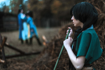 Картинка девушки -+креатив +косплей образ костюм сцена сено