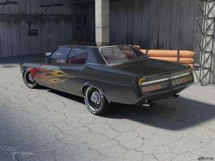 обоя автомобили, 3д