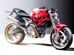 обоя мотоциклы, рисованные