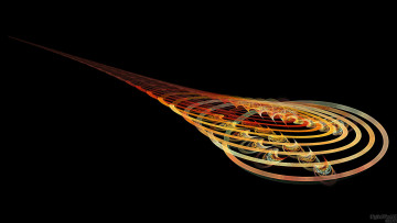 Картинка 3д графика fractal фракталы линии фон