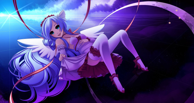 Обои картинки фото аниме, angels, demons, ангел, чулки