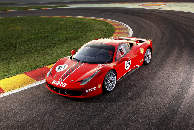 Обои картинки фото 2010, ferrari, 458, italia, challenge, автомобили